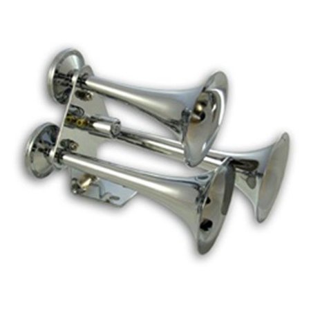 AIRBAGIT AirBagIt HORN-TRAIN-16 16 In. Sl1006 Triple Train Air Horn with Air Valve HORN-TRAIN-16